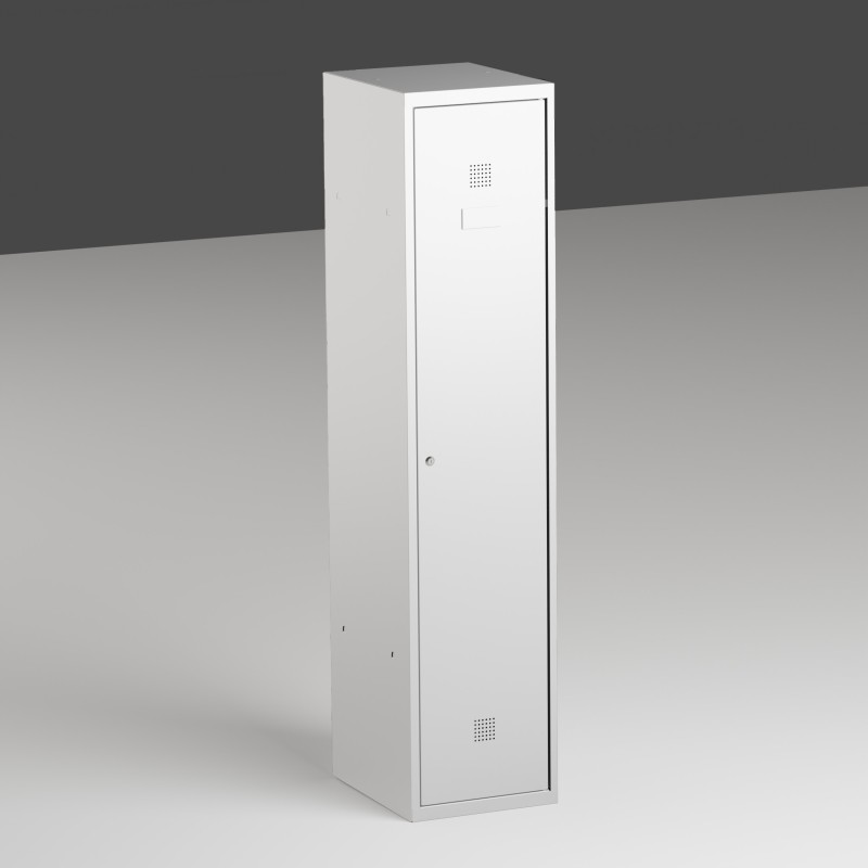 VIENŲ DURŲ SPINTA RŪBAMS SU LENTYNA IR KABLIUKAIS